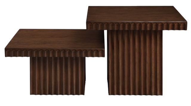 Meridian Furniture Spencer 2-Piece Brown Square Occasional Table Set-2
