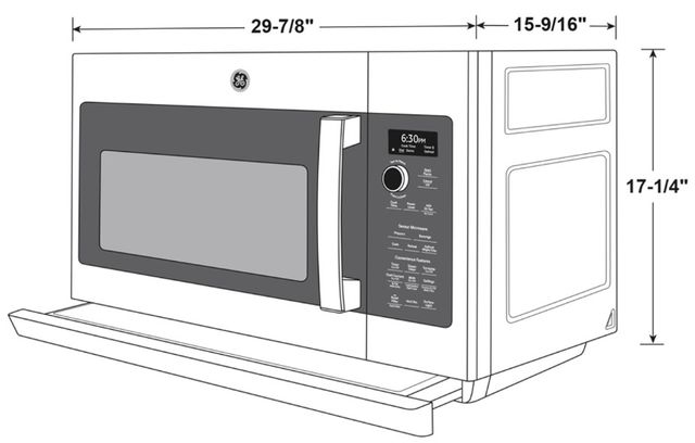 GE Profile™ 2.2 Cu. Ft. Stainless Steel Over The Range Microwave-2