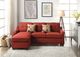 ACME Furniture Cleavon II 2-Piece Red Reversible Chaise Sectional Sofa-1