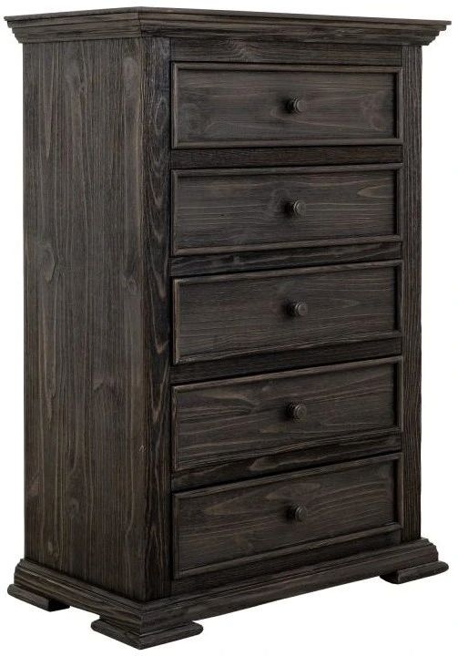International Furniture Direct Terra Dark Black Chest-0