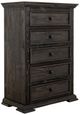 International Furniture Direct Terra Dark Black Chest-0