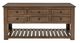 International Furniture Direct Parota III Barrel Brown Sofa Table-1