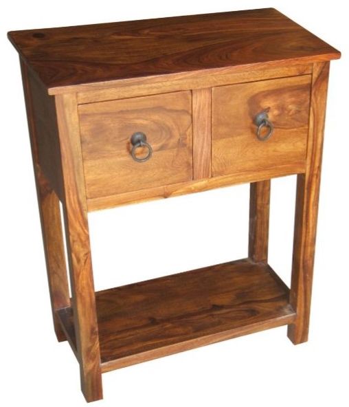 Jaipur Furniture Ganga Brown 2-Drawer Console Table-0
