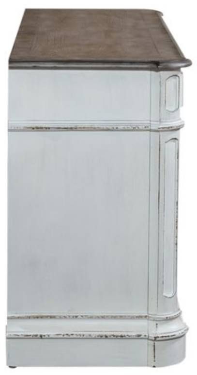 Liberty Furniture Magnolia Manor Antique White/Weathered Bark Home Office Credenza-3