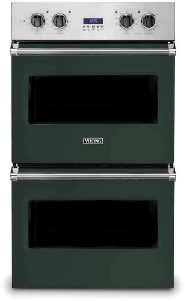Viking® 5 Series 30" Blackforest Green Professional Built In Double Electric Select Wall Oven-0