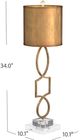Bassett Mirror Vivian Gold Leaf Table Lamp-3
