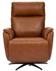 Flexsteel® Cove Autumn Leather Power Swivel Recliner with Power Headrest, and Lumbar-3
