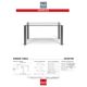 Korson Furniture Marlee Glass Top Dining Table with Gray Powder Legs-2