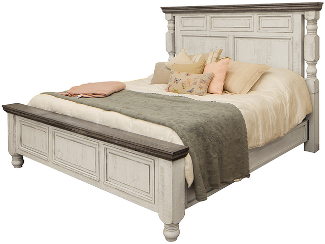 International Furniture Direct Stone Gray King Bed-0