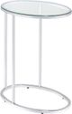 Coaster® Kyle Glass Top Oval Snack Table with Chrome Base-0