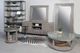 Parker House® Crossings Serengeti Sandblasted Glass Top Round Cocktail Table with Fossil Grey Base -3