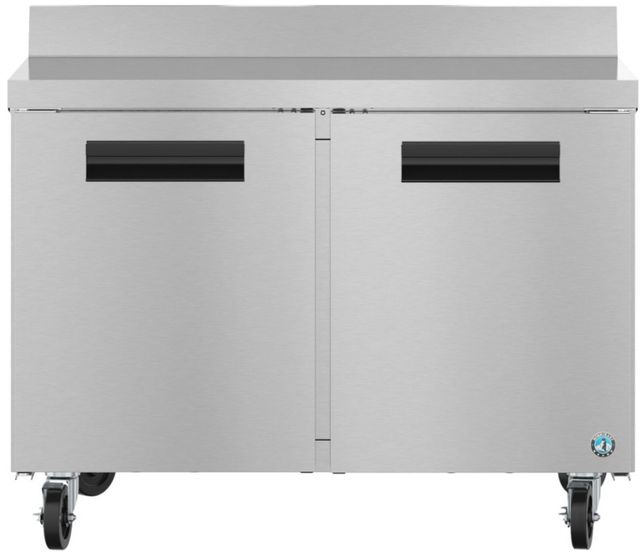 Hoshizaki Steelheart® 48" 12 Cu. Ft. Stainless Steel Two Section Worktop Freezer with Stainless Doors-0