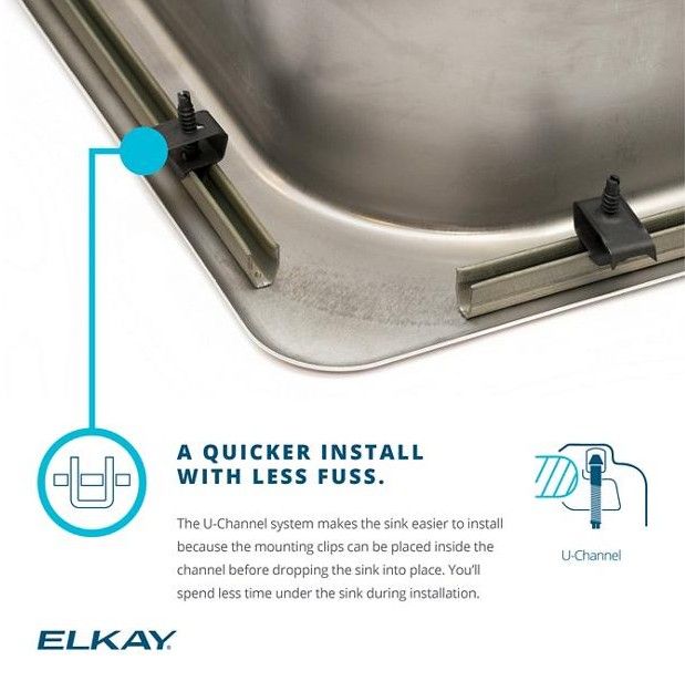 Elkay Celebrity® Brushed Satin 1-Hole Single Bowl Drop-in Bar Sink-3