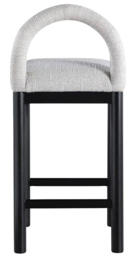 Meridian Furniture Conrad Gray/Black Upholstered Counter Stool-3