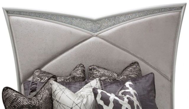 Michael Amini® Melrose Plaza Dove California King Upholstered Panel Bed-2
