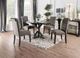 Furniture of America® Alfred 5-Piece Antique Black Round Dining Table Set-1