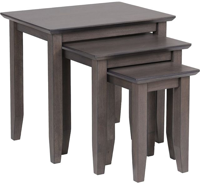 Winners Only Inc. Quadra 3-Piece Gray Nesting Tables Set | Palliser ...