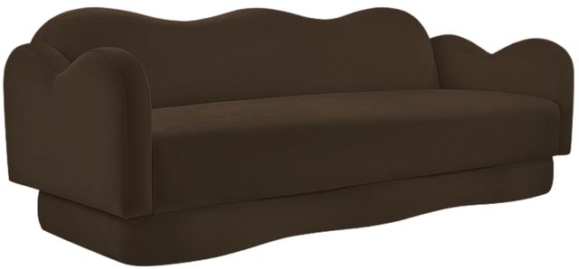 Meridian Furniture Bloom Brown Velvet Upholstered Sofa-0
