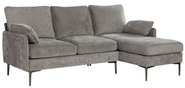 Mazin Furniture Mercury 2-Piece Gray Reversible Chaise Sofa Sectional-0