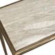 Uttermost® Minerva Antique Brass Marble Top Console Table-4