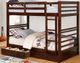 Furniture of America® California IV Dark Walnut Twin/Twin Bunk Bed-0