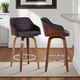 Armen Living Alec Gray/Walnut Counter Stool-1