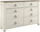 Signature Design by Ashley® Willowton 4-Piece Whitewash Full Panel Bed Set-2