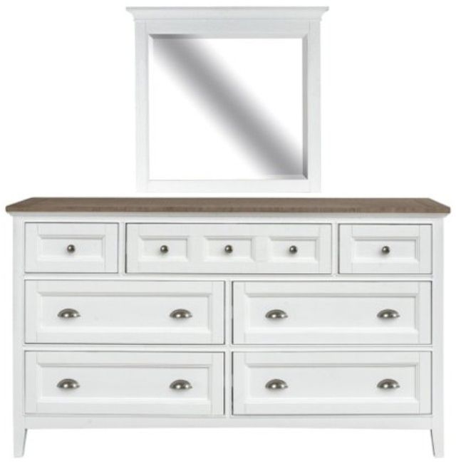 Magnussen Home® Heron Cove Chalk White/Dovetail Gray Dresser and Mirror-0