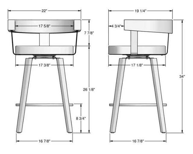 Amisco Customizable Fletcher Swivel Counter Stool-1