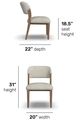 Flexsteel® Lyra 2-Piece Ivory/Sierra Brown Barrel Dining Side Chair Set-2