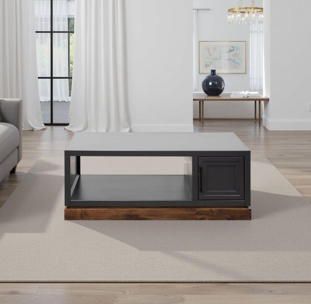 Legends Home Nora Seal Skin Cocktail Table with Whiskey Base-1