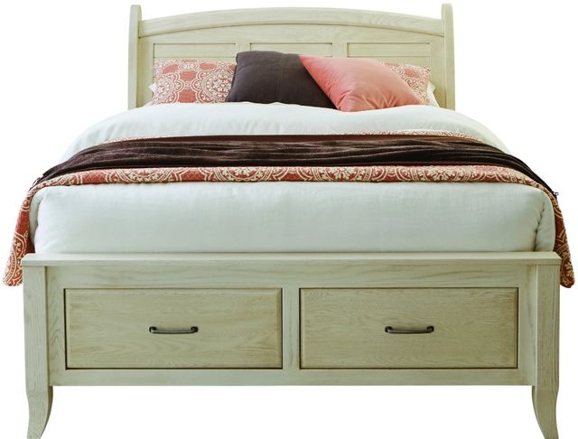 Mavin Customizable Tribeca Queen Arched Panel Bed with Drawer End Low Footboard-2
