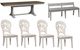 Liberty Furniture Farmhouse Reimagined 6-Piece Antique White/Chestnut Trestle Table Set-0