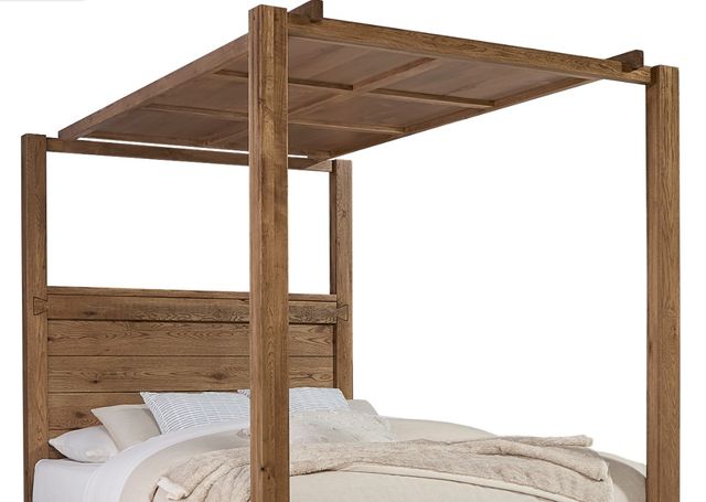 Artisan & Post by Vaughan-Bassett Dovetail Natural Wood Queen Panel Canopy Bed -2