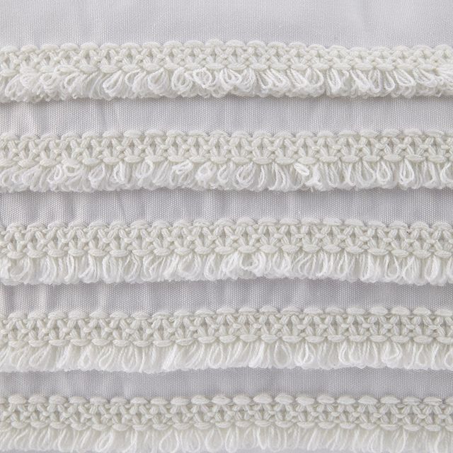 Olliix by INK+IVY Daria Ivory Cotton Oblong Pillow-1