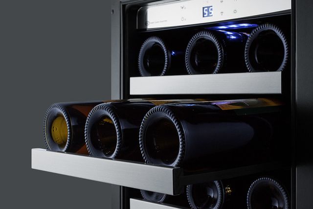 Summit® Classic 3.2 Cu. Ft. Stainless Steel Wine Cooler-3