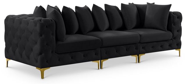 Meridian Furniture Tremblay Black Velvet 108" Modular Sofa-0