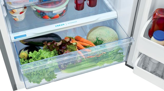 Frigidaire® 28 in. 13.9 Cu. Ft. Brush Steel Top Freezer Refrigerator-7