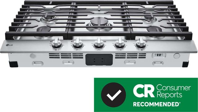 LG 36" Stainless Steel Gas Cooktop with UltraHeat™ Burner-2
