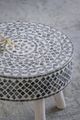 A & B Home Janus Gray and Ivory Capiz Inlay Side Table-1
