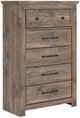 Signature Design by Ashley® Rusticott Brown 5-Drawer Chest-0