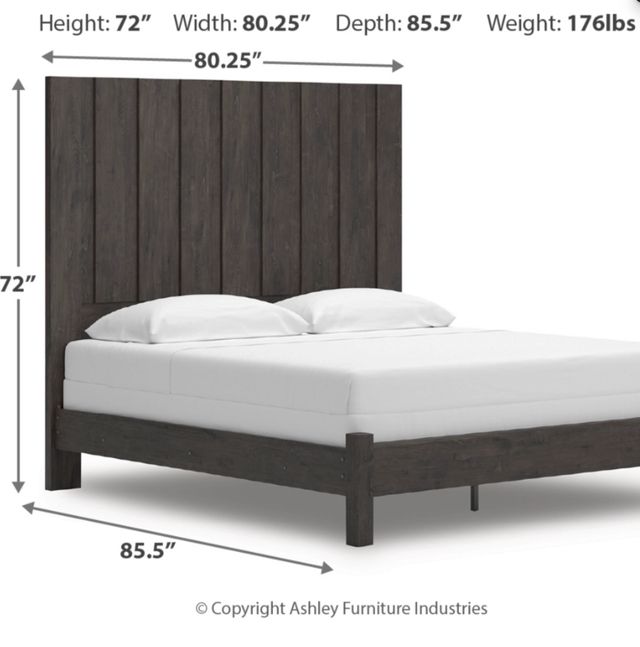Signature Design by Ashley® Fraluna Charcoal King Panel Bed-2