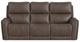 Flexsteel® Carter Cappuccino Power Reclining Sofa with Console-2