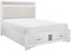 Homelegance® Luster White California King Upholstered Platform Storage Bed-0