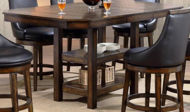Urban Styles Furniture New Haven 7-Piece Brown Counter Height Dining Set-2