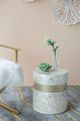 A & B Home Gold/Tan Stool-3
