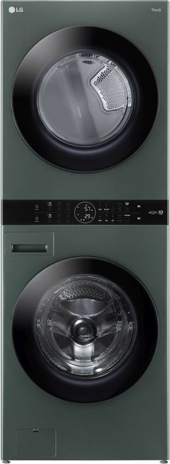 LG 4.5 Cu. Ft. Washer, 7.4 Cu. Ft. Gas Dryer Nature Green Stack Laundry