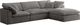 Meridian Furniture Cozy 4-Piece Grey Velvet Cloud Modular Sectional-0