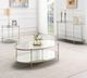 ACME Furniture Zaba Glass Top Sofa Table with Champagne Base-2