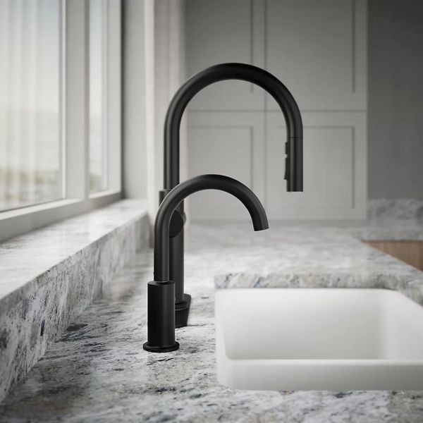 KOHLER® Matte Black Contemporary Beverage Faucet-4